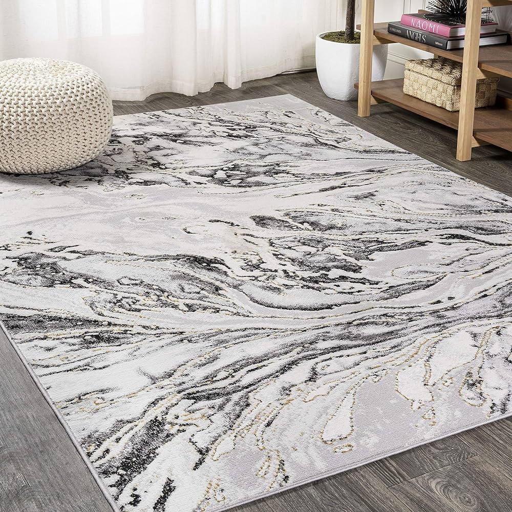 JONATHAN Y SOR203C-8 Swirl Marbled Abstract Indoor Area-Rug Contemporary Casual Transitional Easy... | Amazon (US)
