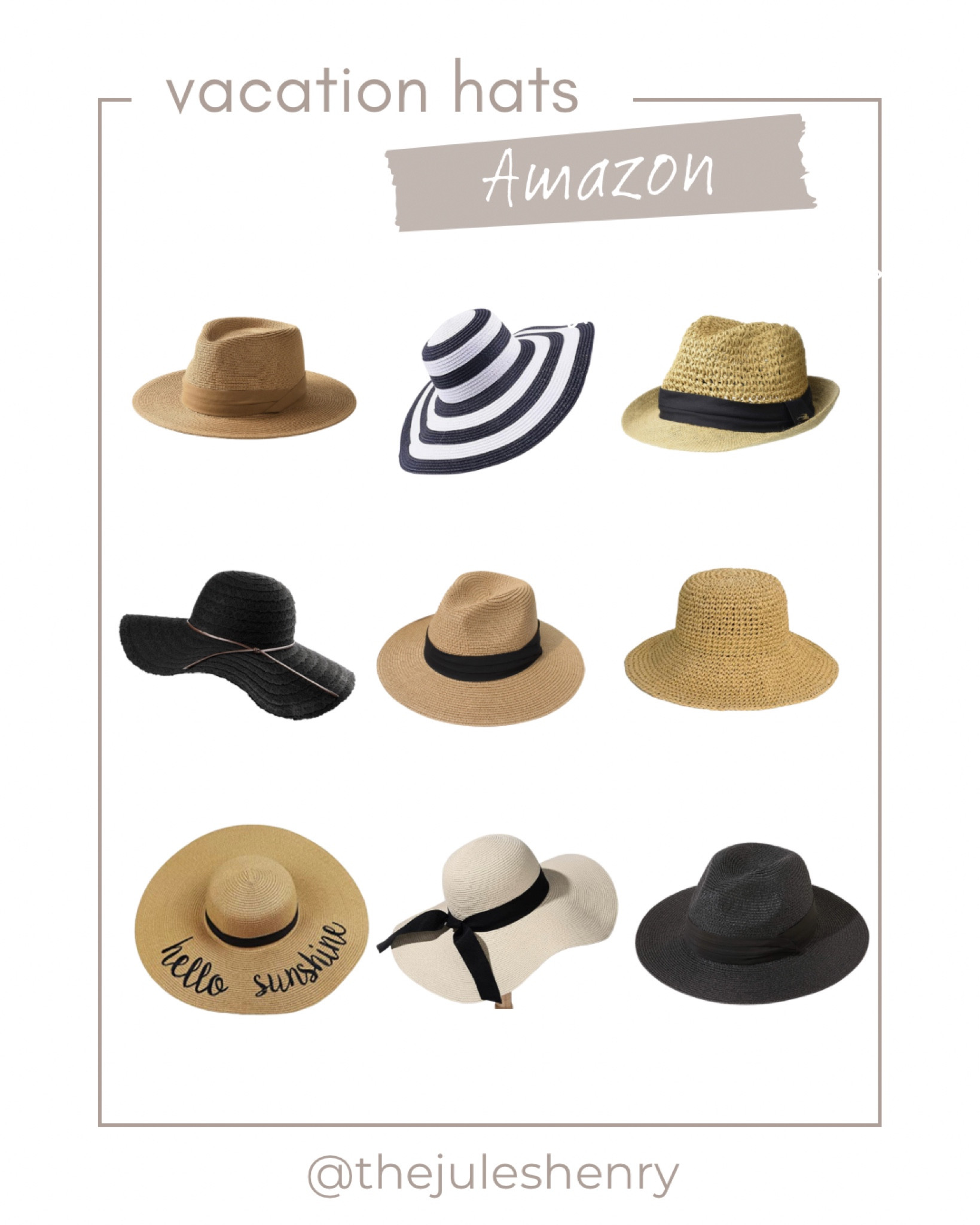 A resort look isn’t complete without the perfect #vacationhat. 👒 Here’s a round up of some bestselling faves. 

#beachhat #vacationlooks #resortwear

#LTKSeasonal #LTKtravel #LTKstyletip