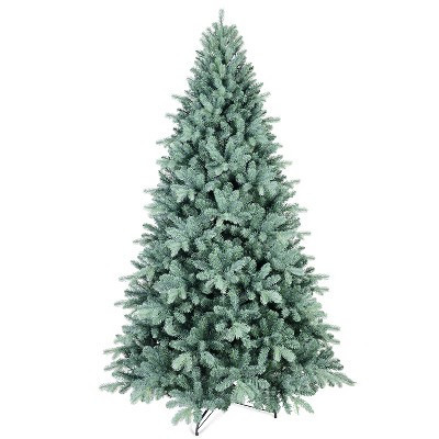 Gulches Stylish Blue-Green Tint Christmas Tree - 7.5FT, PE/PVC, 2148 Tips, Hinged Design, Metal Stand | Target