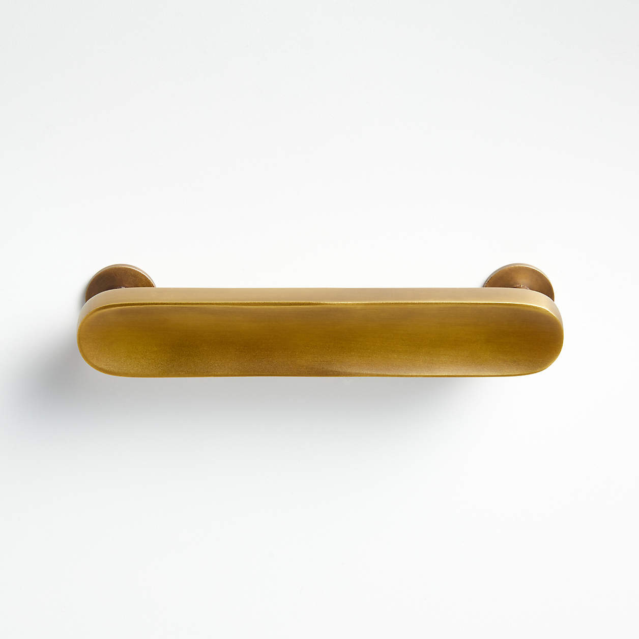 Oval 4" Antique Brass Bar Pull + Reviews | Crate & Barrel | Crate & Barrel