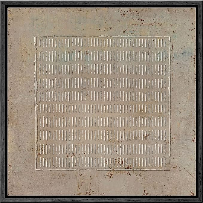 SIGNWIN Framed Canvas Print Wall Art Grunge Pastel Geometric Line Collage Abstract Shapes Modern ... | Amazon (US)