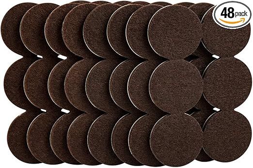 softtouch 1 1/2" Round Heavy Duty Self Stick Felt Furniture Pads to Protect Hardwood Floors from ... | Amazon (US)