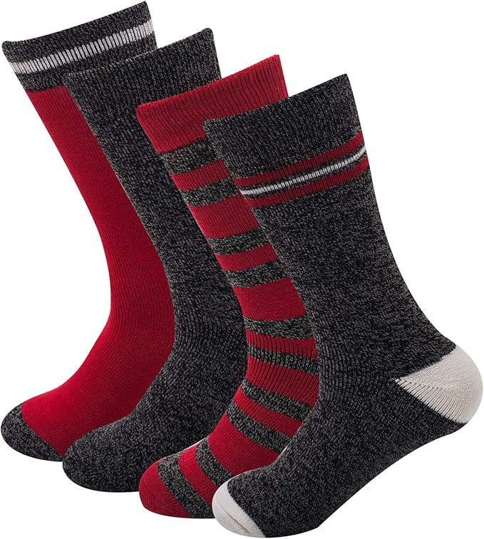 Sock Amazing Stylish Men‘s 4 Pairs Thermal Socks for Winter Extreme Cold Weather Thick Crew Boo... | Amazon (US)