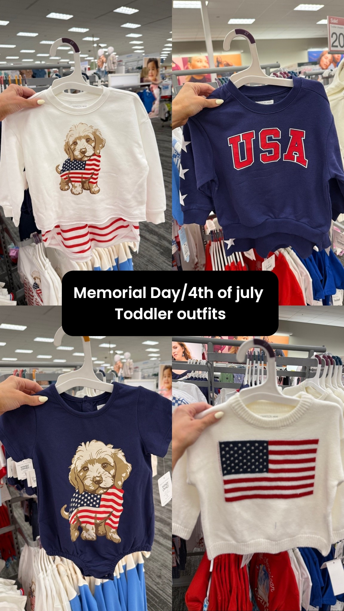 🇺🇸 Target’s toddler Memorial Day collection is SO cute this year ❤️🤍💙

The puppy flag graphics, little USA sweatshirts, and the sweetest flag sweater had me wanting one of everything. Perfect for Memorial Day, summer vacations, baseball games, and Fourth of July too. Sharing all my favorites before sizes start disappearing! #ltktoddler @Target

#LTKKids #LTKmomlife