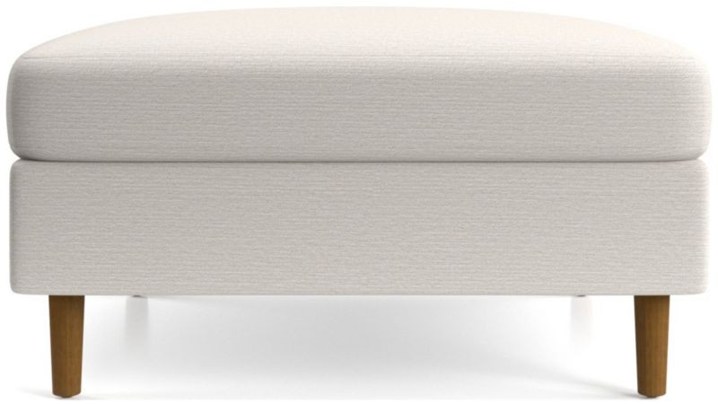 Avondale Wood Leg Ottoman + Reviews | Crate & Barrel | Crate & Barrel