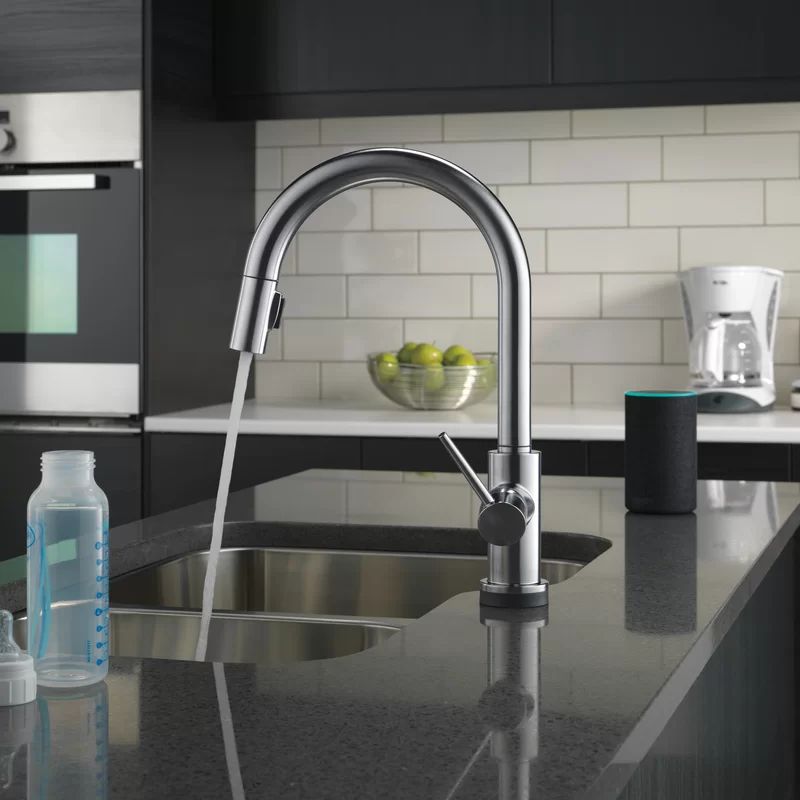 9159TV-AR-DST Trinsic Pull Down Touch Single Handle Kitchen Faucet with VoiceIQ | Wayfair Professional