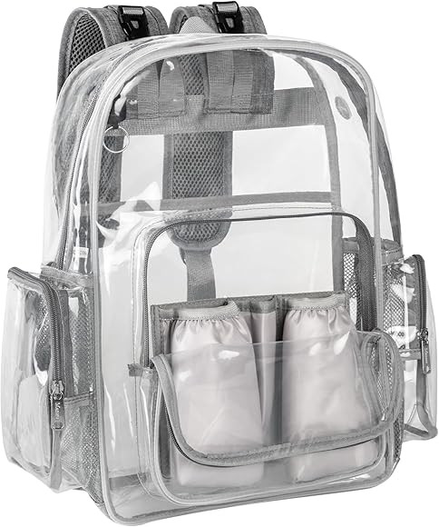 Mancro Diaper Bag Backpack, Clear Baby Bag Heavy Duty Transparent Backpack for Girls Boys, Multif... | Amazon (US)