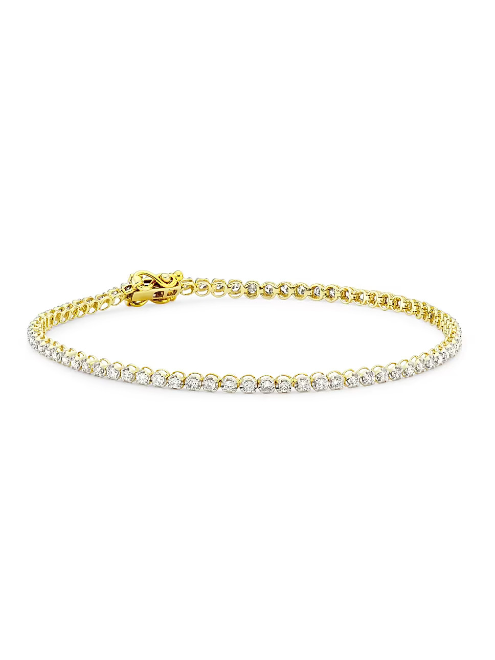 14K Yellow Gold & 1 TCW Diamond Tennis Bracelet | Saks Fifth Avenue