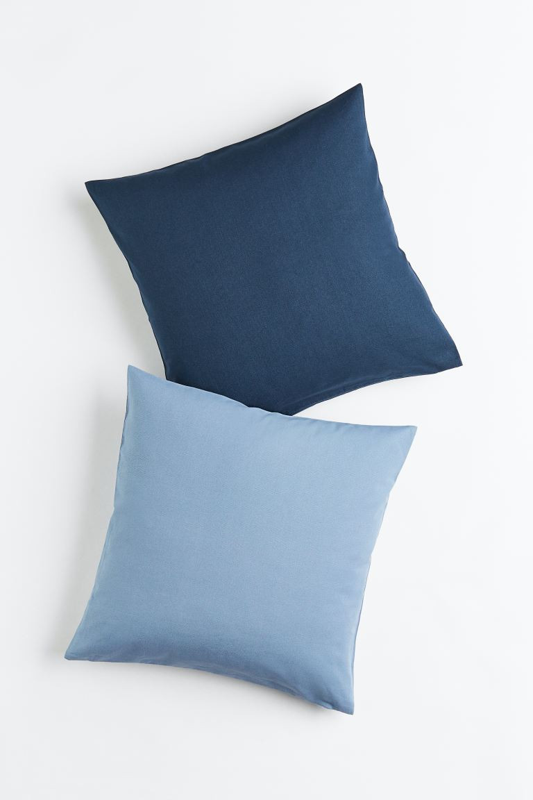 2-pack Cotton Canvas Cushion Covers | H&M (US + CA)