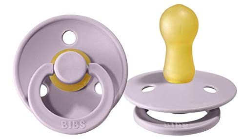 BIBS Baby Pacifier | BPA-Free Natural Rubber | Made in Denmark | Dusky Lilac 2-Pack (6-18 Months) | Amazon (US)