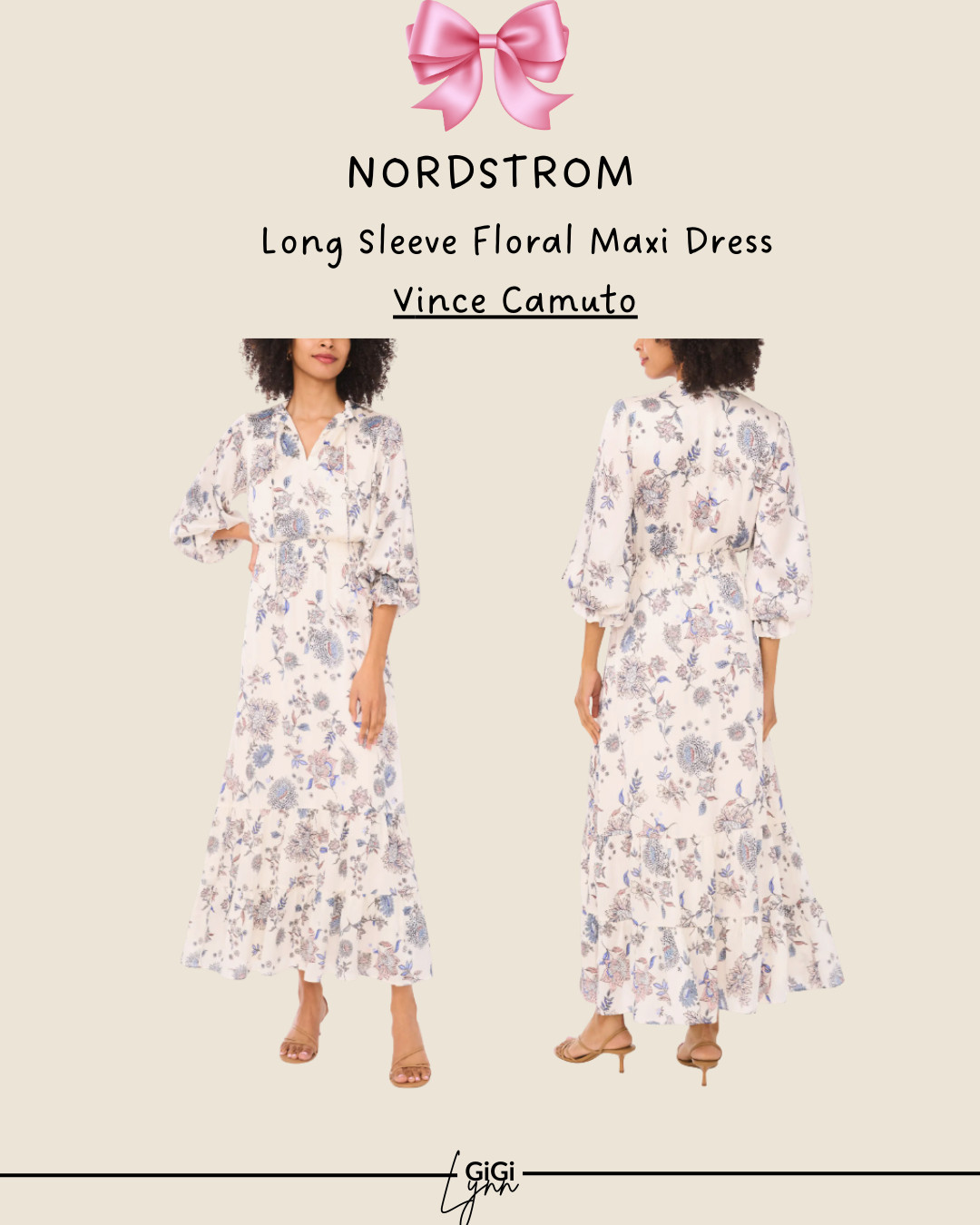 The Long Sleeve Floral Maxi Dress by Vince Camuto in Vanilla Ice is the definition of effortless elegance with a soft, romantic feel. Designed with a flowy maxi silhouette, long sleeves, and a delicate floral print, this women’s floral maxi dress feels polished yet easy to wear.

The light Vanilla Ice color palette makes it perfect for spring and summer events, while the long sleeves offer versatility for transitional weather, evenings, and dressier occasions. Style it with heels for weddings or showers, or dress it down with sandals or wedges for brunch, vacations, and casual elegance.

If you’re looking for a flattering, feminine maxi dress that works for weddings, garden parties, date nights, and elevated everyday wear, this Vince Camuto dress is a timeless wardrobe staple.

✨ Soft florals, graceful movement, and effortless sophistication.

#LTKFinds #VinceCamuto #FloralMaxiDress #WeddingGuestStyle #CasualChic #SpringFashion #FeminineStyle #LTKStyle 

 #LTKootd #LTKMidsize #LTKWorkwear