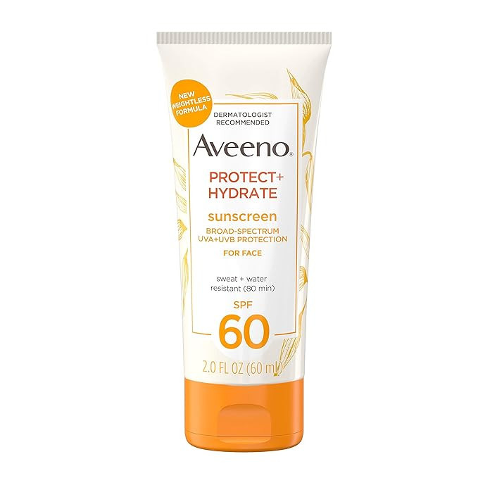 Aveeno Protect + Hydrate Moisturizing Face Sunscreen Lotion With Broad Spectrum Spf 60 & Prebioti... | Amazon (US)