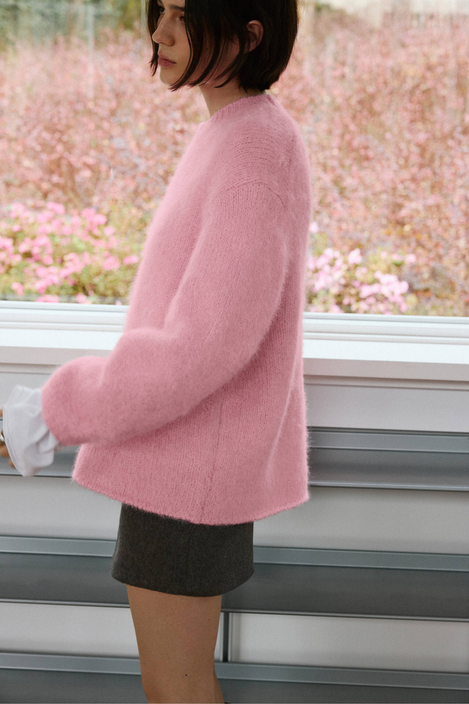 Pink round neck jumper - pull&bear | PULL and BEAR UK