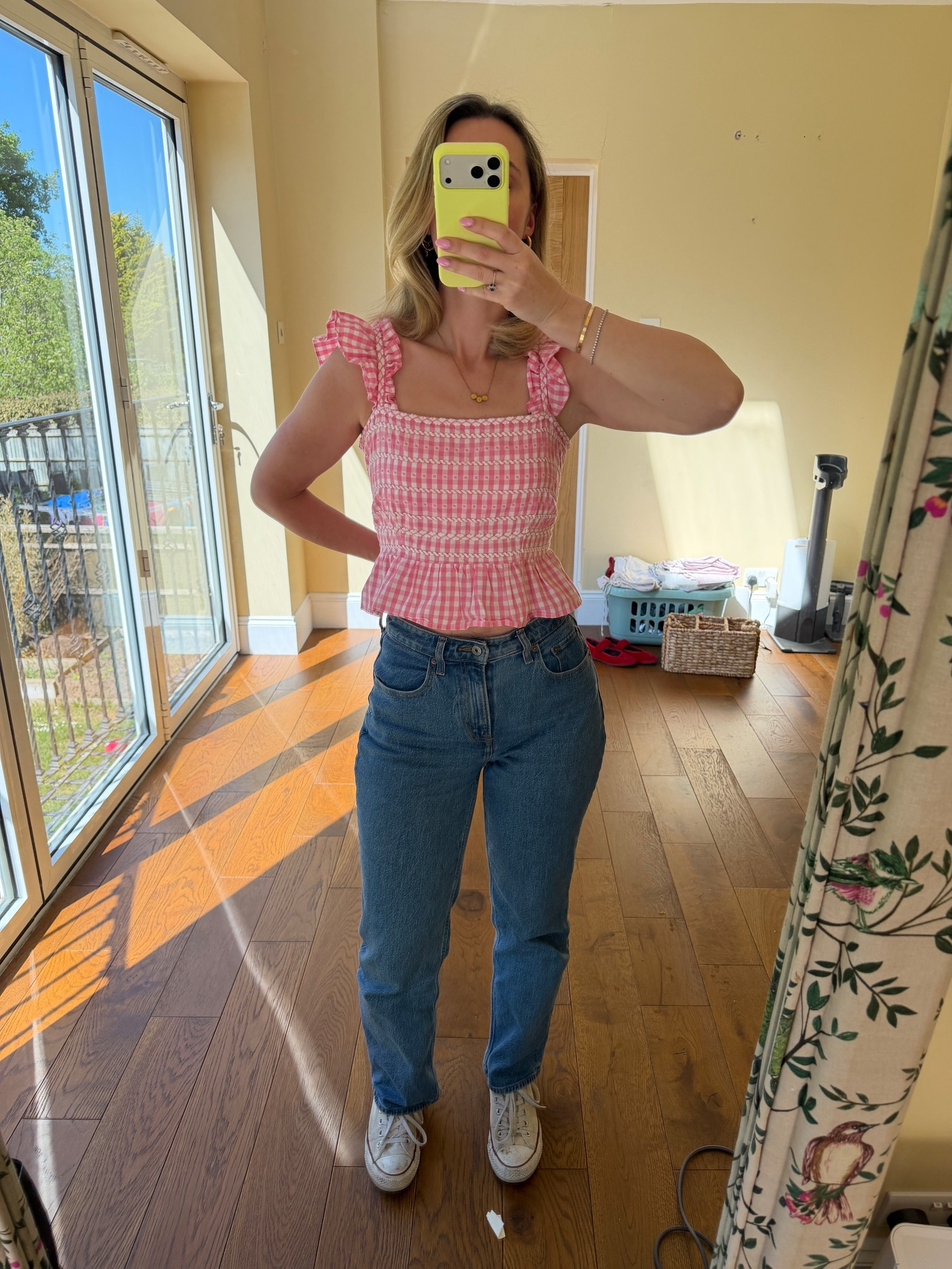 It’s the time of year for cute tops and jeans. 
Top - Pink City Prints - linked similar 
Jeans - for summer I order in SHORT 

#LTKspring #LTKuk #LTKsummer