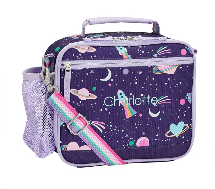 Mackenzie Rainbow Heart Galaxy Glow-in-the-dark Lunch Boxes | Pottery Barn Kids