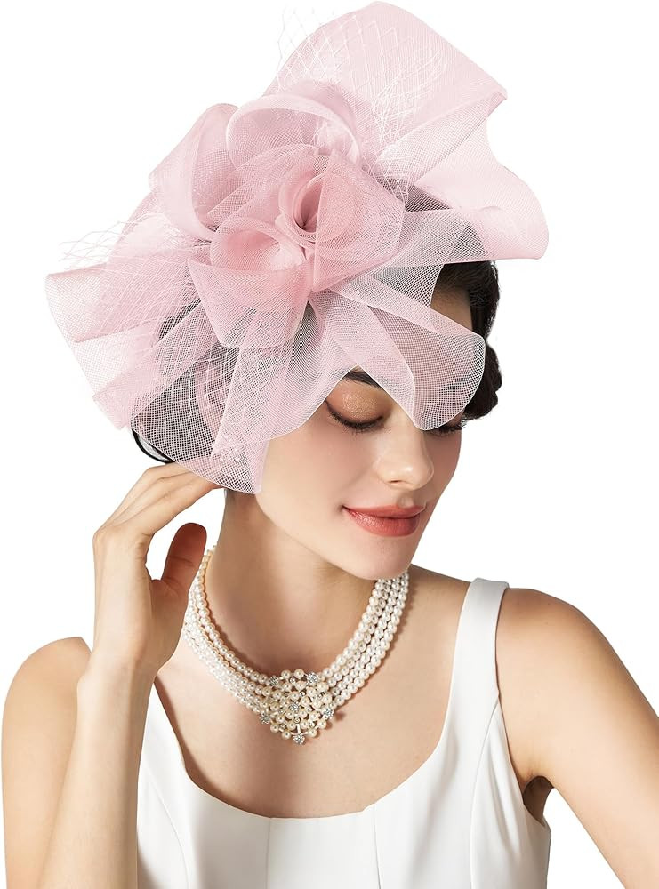 SWEETV Flower Fascinators Tea Party Hats for Women, Formal Headwear for Kentucky Derby, Cocktail,... | Amazon (US)