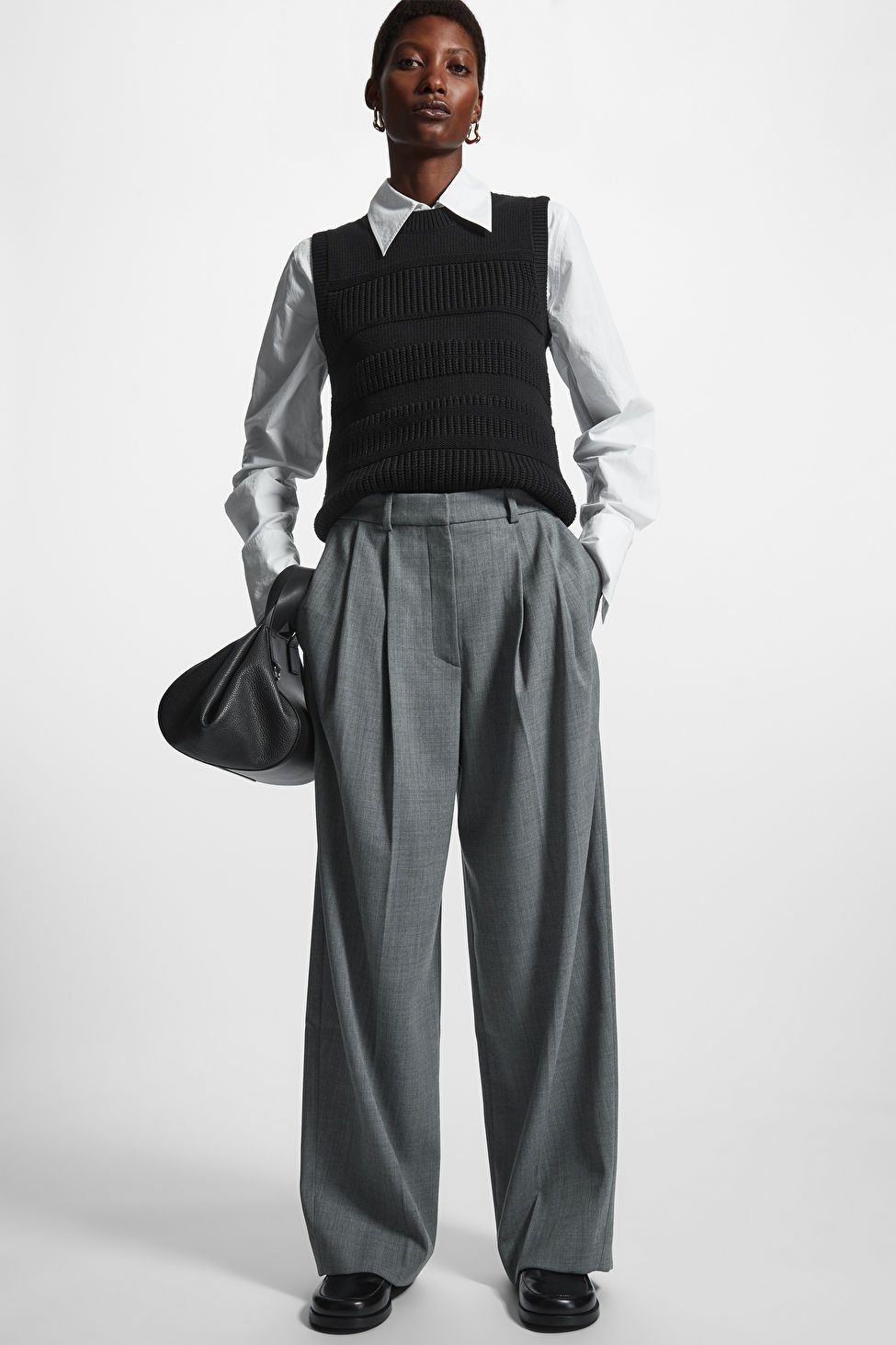 WIDE-LEG TAILORED WOOL-BLEND TROUSERS | COS UK