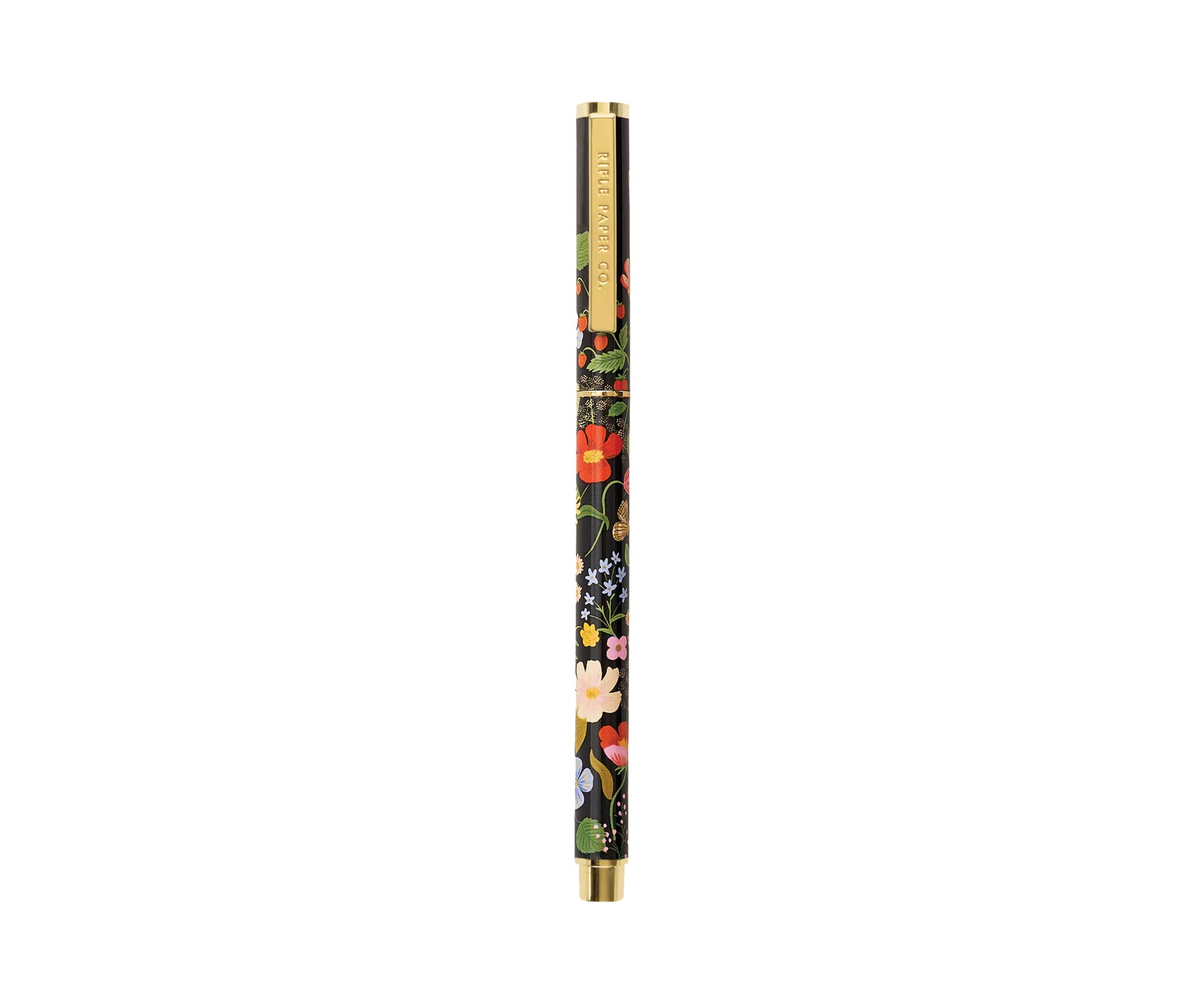 RIFLE PAPER CO. Strawberry Fields Writing Pen, 5.375" L, 0.5 mm Rollerball Tip, Stainless Steel B... | Amazon (US)