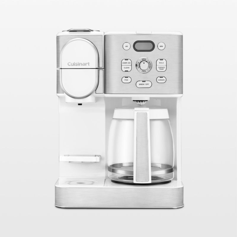 Cuisinart Coffee Center White 12-Cup Coffee Maker and Single Brewer + Reviews | Crate & Barrel | Crate & Barrel