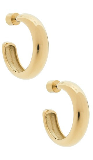 Jenny Bird Staple Hoops Medium Earrings in Metallic Gold. | Revolve Clothing (Global)