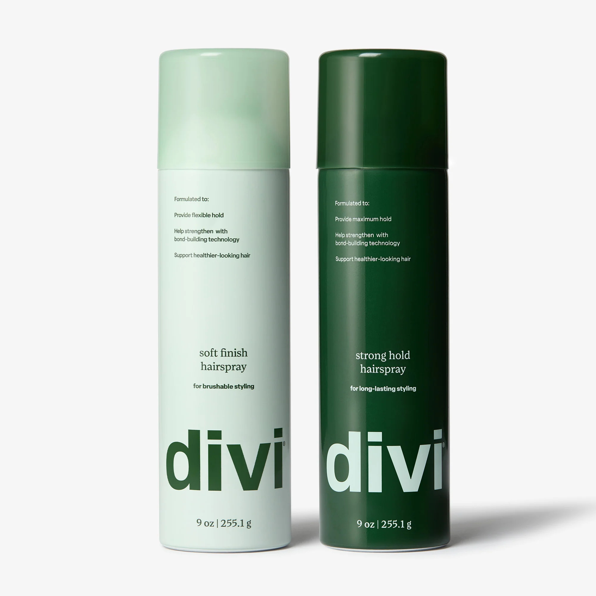 No Compromise Duo | Soft Finish + Strong Hold Hairsprays | Divi | Divi Official LLC