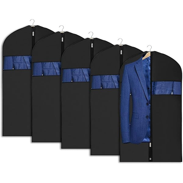 Syeeiex Garment Bags for Hanging Clothes 40 inch Breathable Suit Covers for Men Closet Suit Bag for  | Amazon (US)