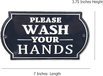 "Please Wash Your Hands Vintage Farmhouse Sign for Bathroom & Kitchen Décor 7" x 3.75" (Wash You... | Amazon (US)
