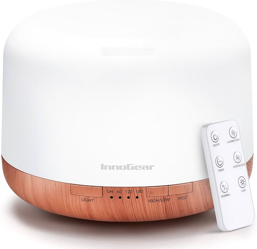 InnoGear 500ml Essential Oil Diffuser with Remote Control, Premium Ultrasonic Aromatherapy Diffus... | Amazon (US)