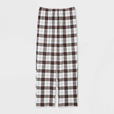 Men's Holiday Plaid Fleece Matching Family Pajama Pants - Wondershop™ White | Target