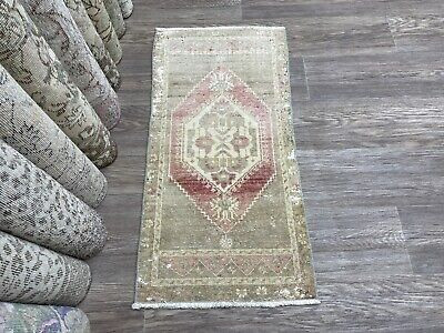 2x3 Handmade Turkish Rug, Beige Red Small Oushak Rug, 2x3 Vintage Wool Door mat | eBay US
