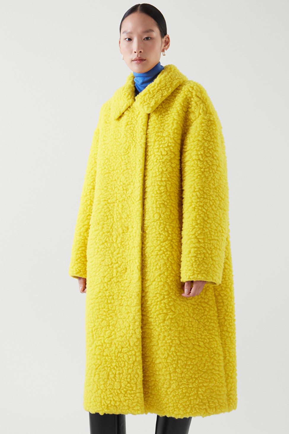 WOOL TEDDY COAT - YELLOW - Coats - COS | COS (US)
