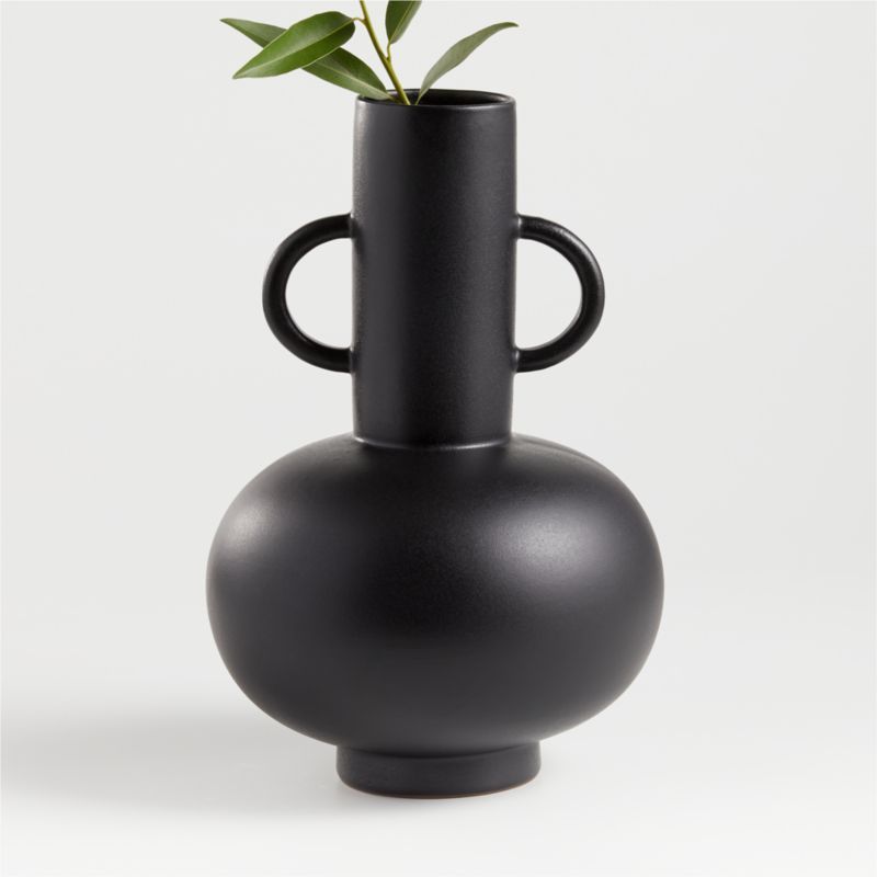 Merriman Black Vase by Leanne Ford + Reviews | Crate and Barrel | Crate & Barrel