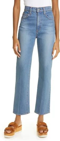 Veronica Beard Joey Cowboy Crease High Waist Straight Leg Jeans | Nordstrom | Nordstrom