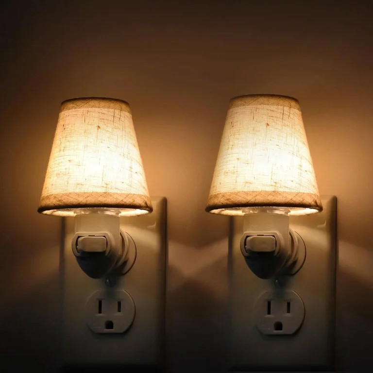 Vintage Plug in Night Light with Switch, 2-Pack 0.5W LED Night Lights Plug into Wall Socket, Soft... | Walmart (US)