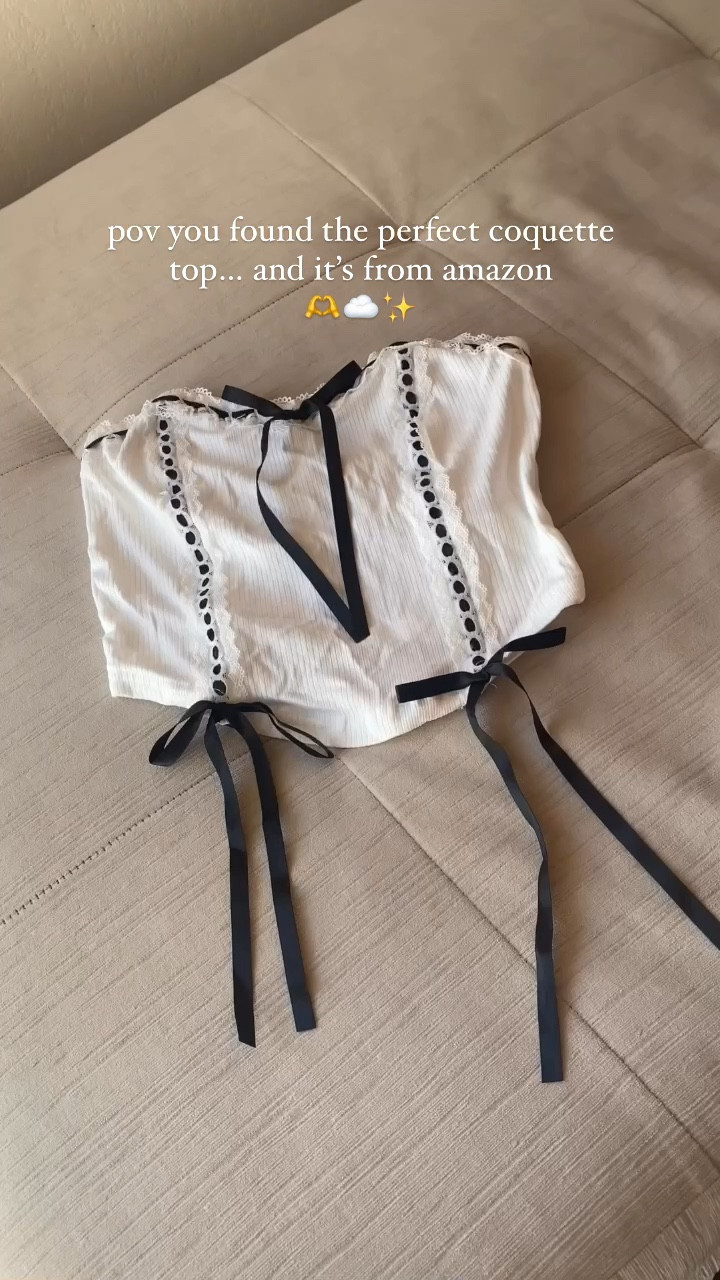 Cute amazon coquette top! True to size🫶

Coquette aesthetic / coquette style / coquette fashion / bow trend / bows / trendy amazon finds / Summer Trends / Summer Tops / Summer Travel Outfit / Summer Vacation Outfits / Summer Vacation / Casual Summer Outfits / Summer Palette / Summer Outfits / Summer Outfits Teens / Summer Outfits Womens / Summer Outfits 2024 / Summer Looks / Summer Must Haves / Summer Outfits / Summer In Italy / Italian Summer / Summer Casual / Summer Clothing / Summer Essentials / Summer Europe / Summer Shirts / Summer Styles / Summer Shorts / college fashion / college outfits / college class outfits / college fits / college girl / college style / Neutral fashion / neutral outfit /  Clean girl aesthetic / clean girl outfit / Pinterest aesthetic / Pinterest outfit / that girl outfit / that girl aesthetic / vanilla girl / strapless tops / Amazon Womens Clothes / Amazon Finds Clothes / Amazon Clothing / Amazon Must Haves / Amazon Basics / amazon basic tops / Amazon Fashion / Amazon Fashion Finds / Amazon Favorites / Amazon Style / Amazon Clothes / amazon fashion finds


#LTKSeasonal #LTKVideo #LTKFindsUnder50