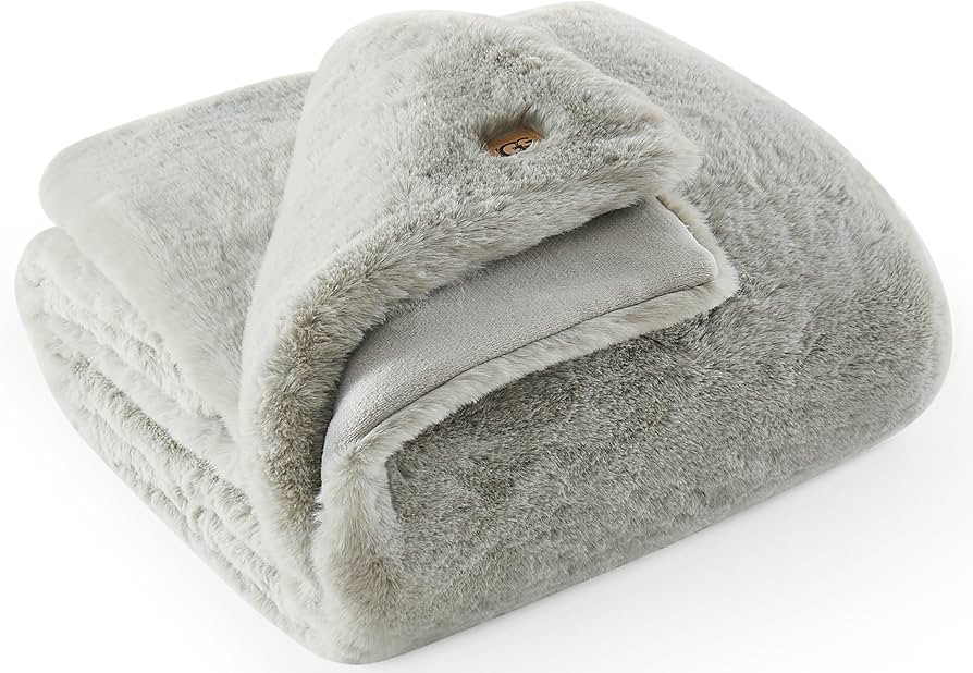 UGG 16800 Euphoria Plush Faux Fur Reversible Throw Blanket for Couch or Bed Luxury Hotel Style Bl... | Amazon (US)