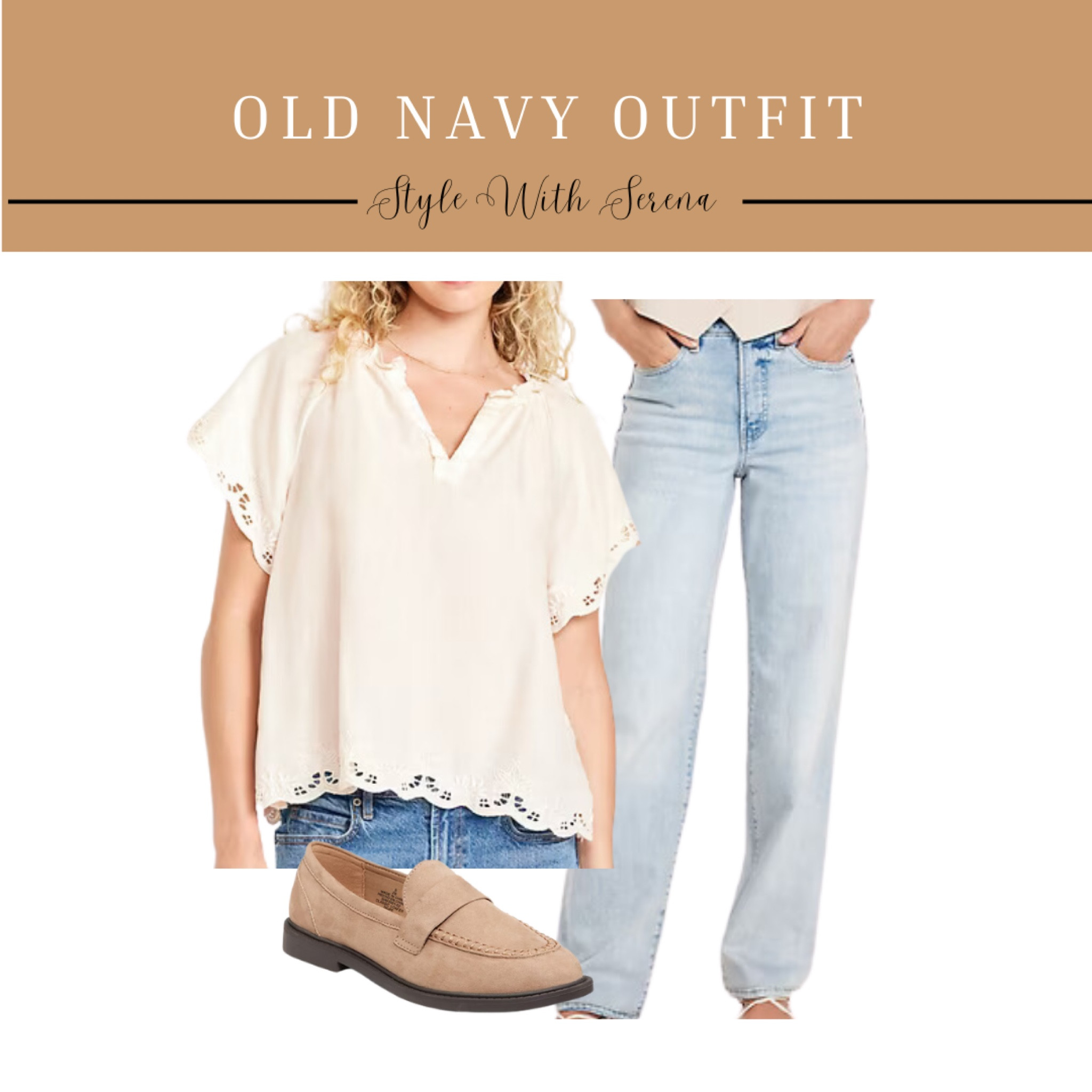Old navy outfit, eyelet top, casual outfit, denim, causal style, loafers 

#LTKOver40 #LTKFindsUnder50 #LTKStyleTip