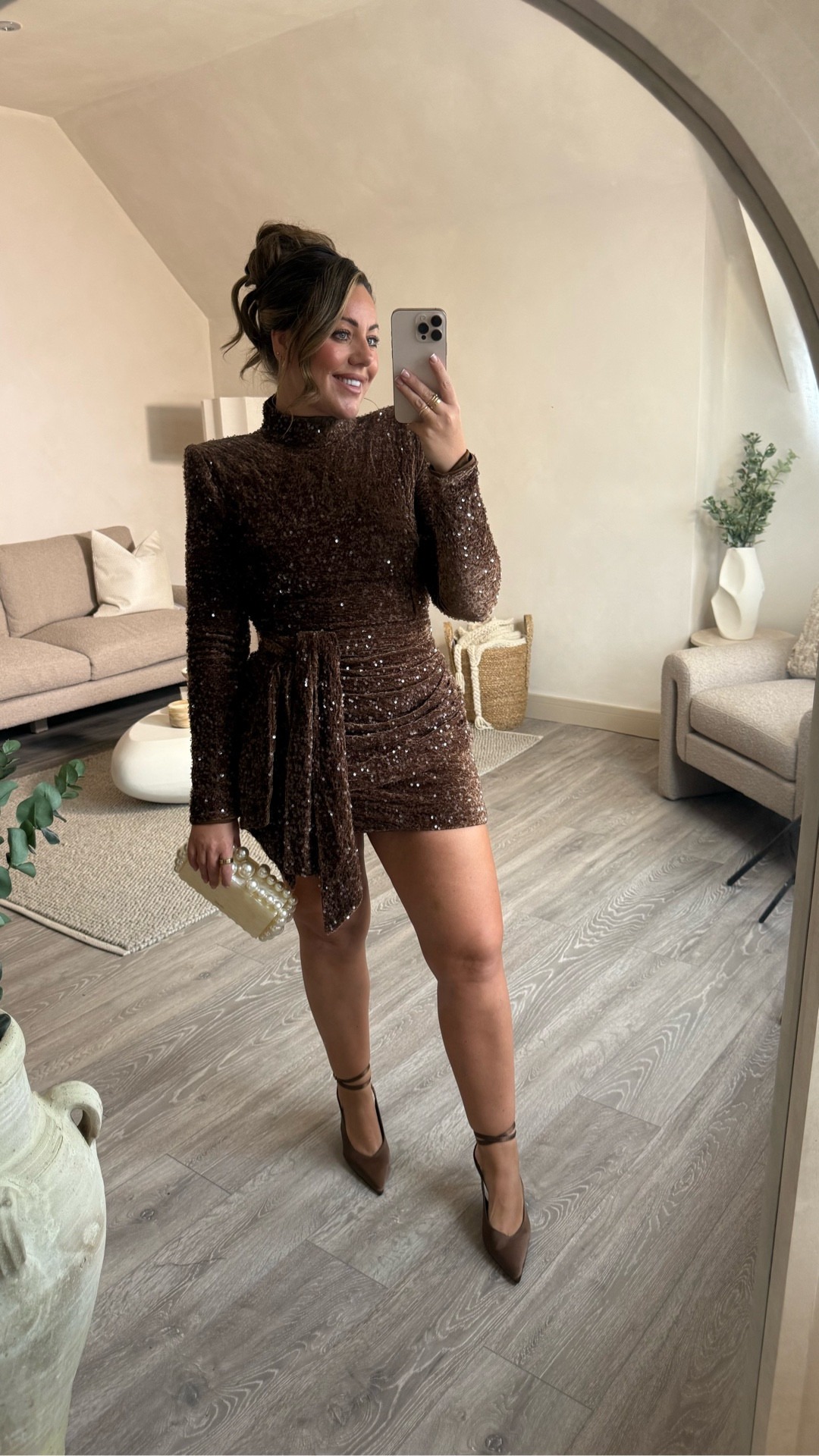 It’s sequin szn!! 🪩🥂🕺✨

Brown sequin dress: there aren’t many sizes left so you need to be QUICK! I’m wearing a size 12 but I think I could get away with a size 10!

Long black dress - size down - I’m wearing size 10 & fits me like GLOVE 😍

Cream dress omfg!!! 👏👏👏 love love love! Size down - runs up big in wearing size 10!

Sequin trousers & blazer;
Fit is perfect, perfect, perfect! Wearing size LARGE in trousers and medium in the blazer! 😍

Black mini sequin dress - size down it runs up big, I’m wearing size 10! 

#LTKfestive #LTKpartywear #LTKuk