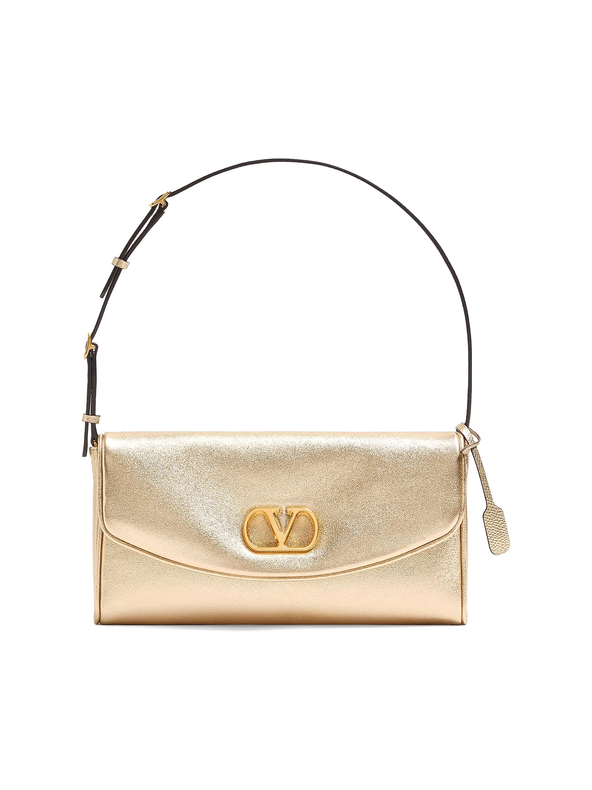 DeVain Small Shoulder Bag in Laminated Nappa Leather | Saks Fifth Avenue