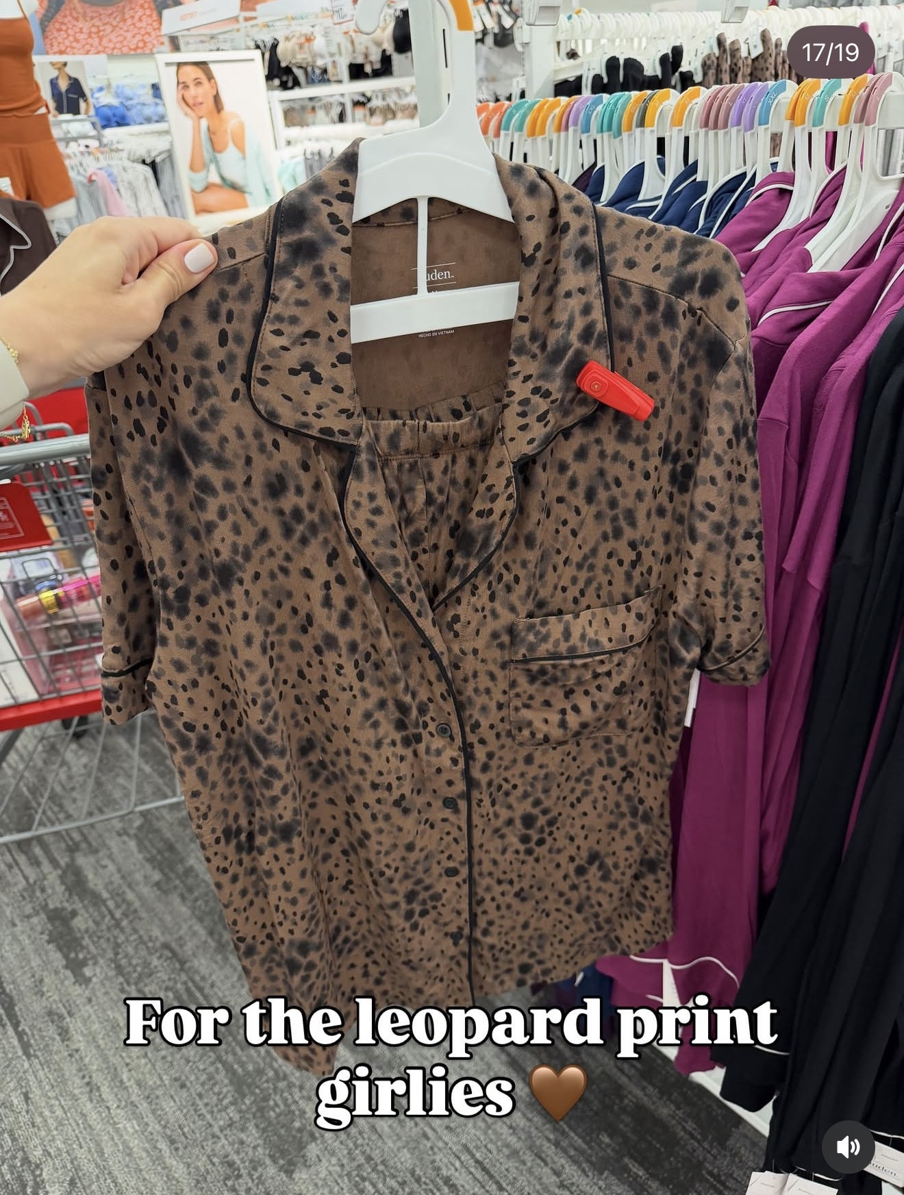 Target has leopard print pajamas, these are super soft and the color is so pretty. #targetcreator