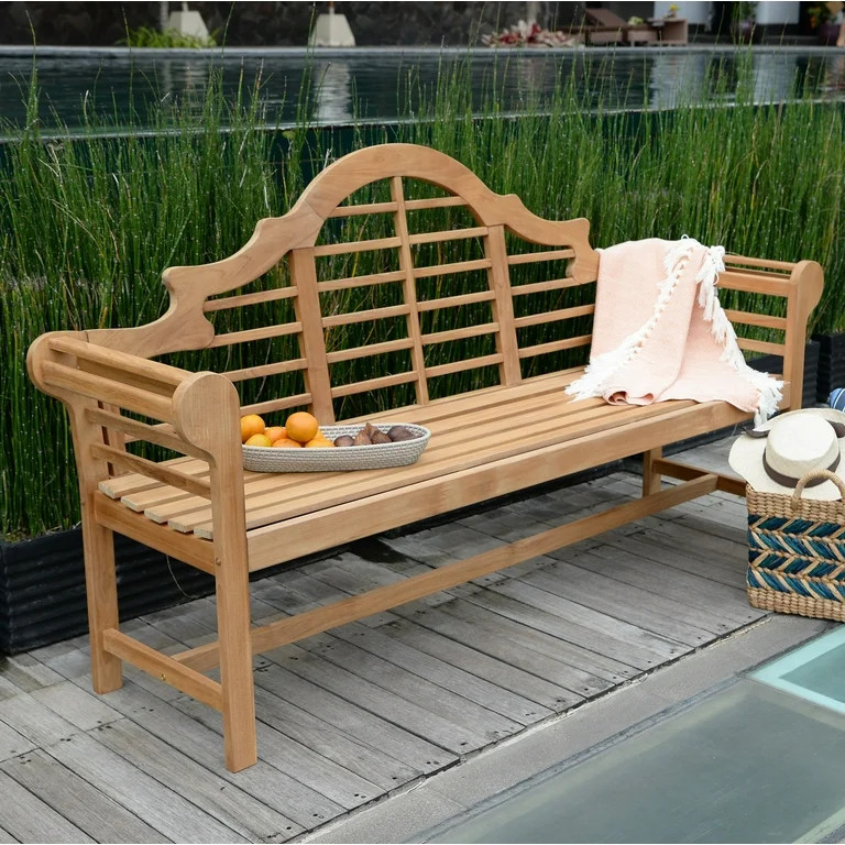 Cambridge Casual Willem Outdoor Teak Bench - Brown - Walmart.com | Walmart (US)