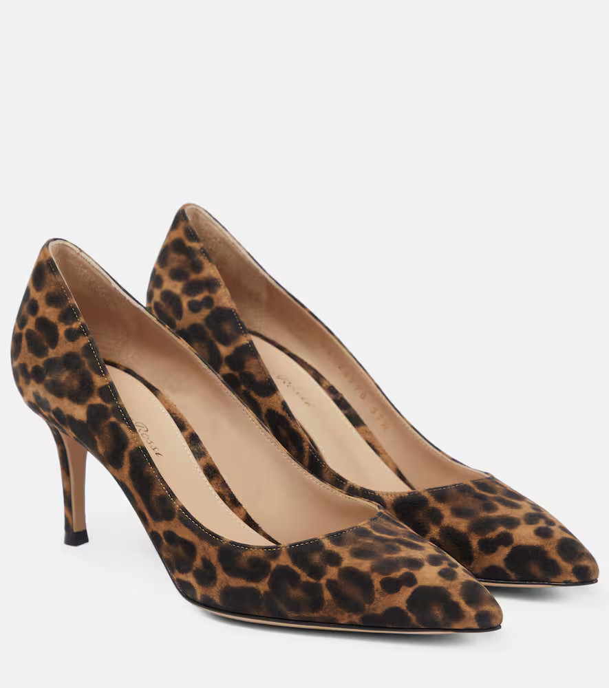 Gianvito Rossi Gianvito 70 leopard-print suede pumps | Mytheresa (INTL)