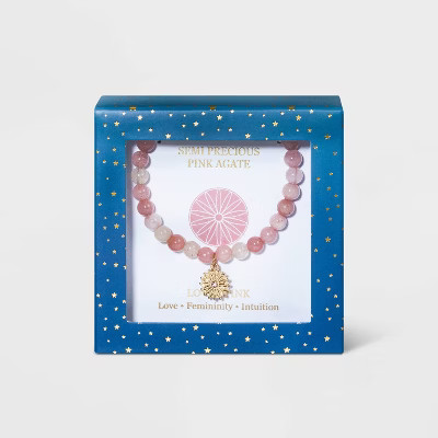 Semi-Precious Beads and Mandala Stretch Bracelet | Target