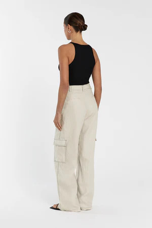 ROSIE PUTTY LINEN CARGO PANT | DISSH