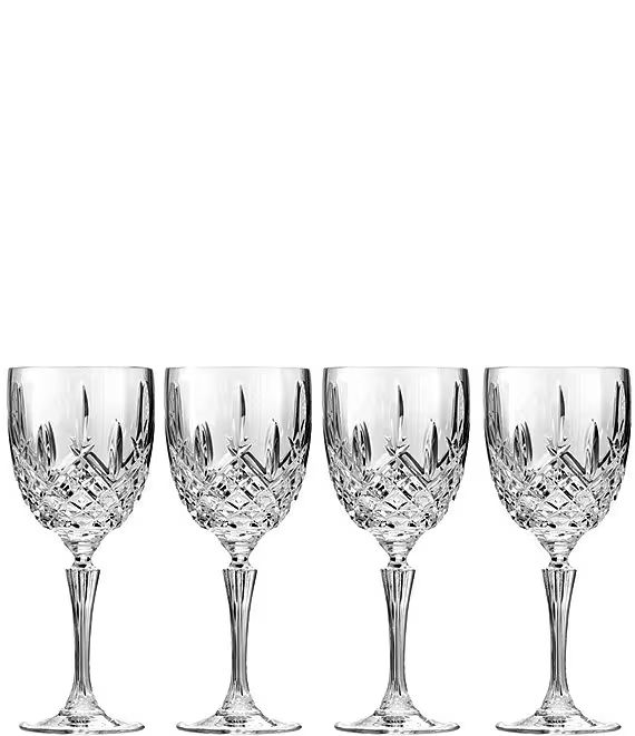Marquis by Waterford Markham 4-Piece Goblet Traditional Crystal Wine Glass Set | Dillard's