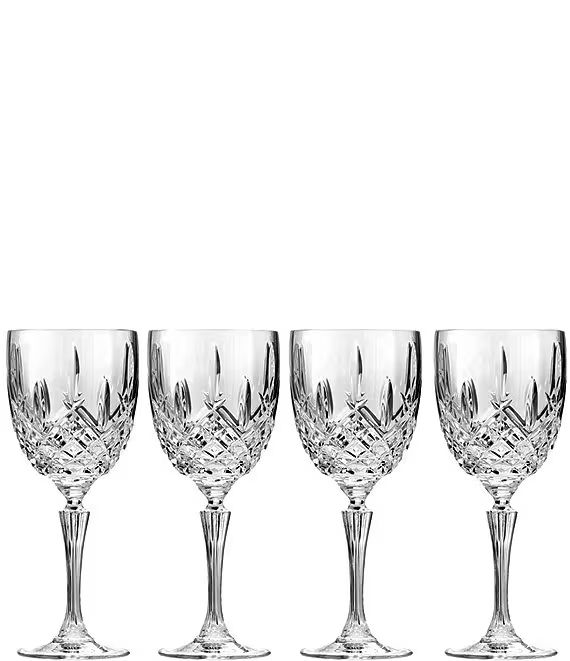 Marquis by Waterford Markham 4-Piece Goblet Traditional Crystal Wine Glass Set | Dillard's