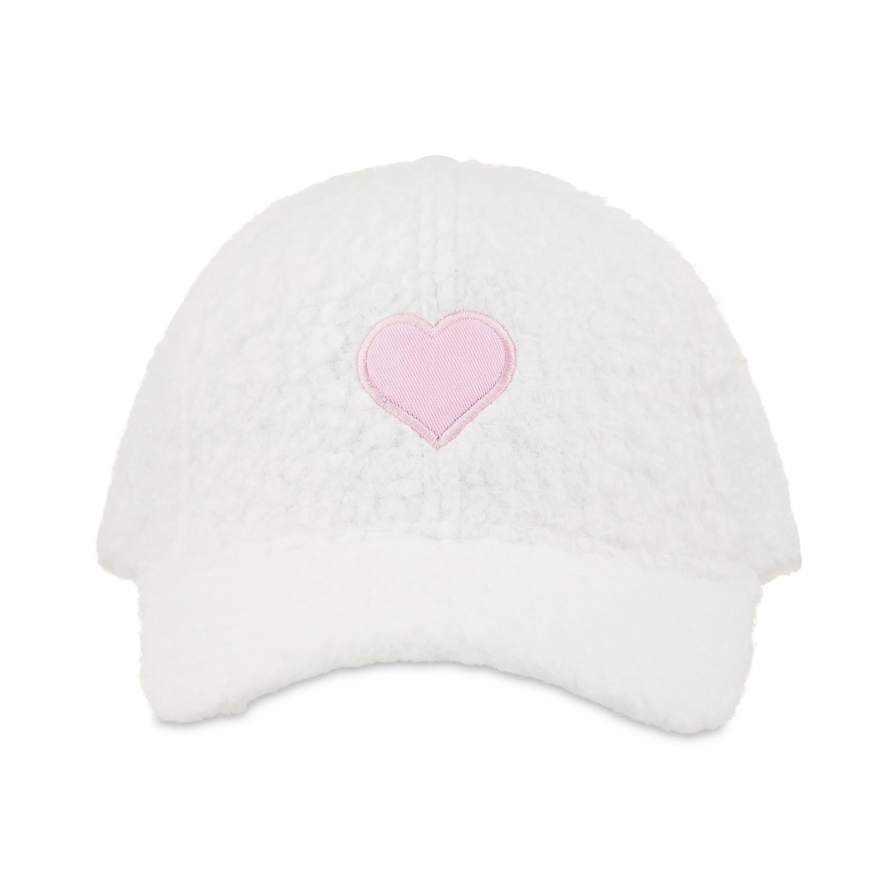 Valentine's Day Unisex Faux Sherpa Heart Hat, White, by Way To Celebrate | Walmart (US)