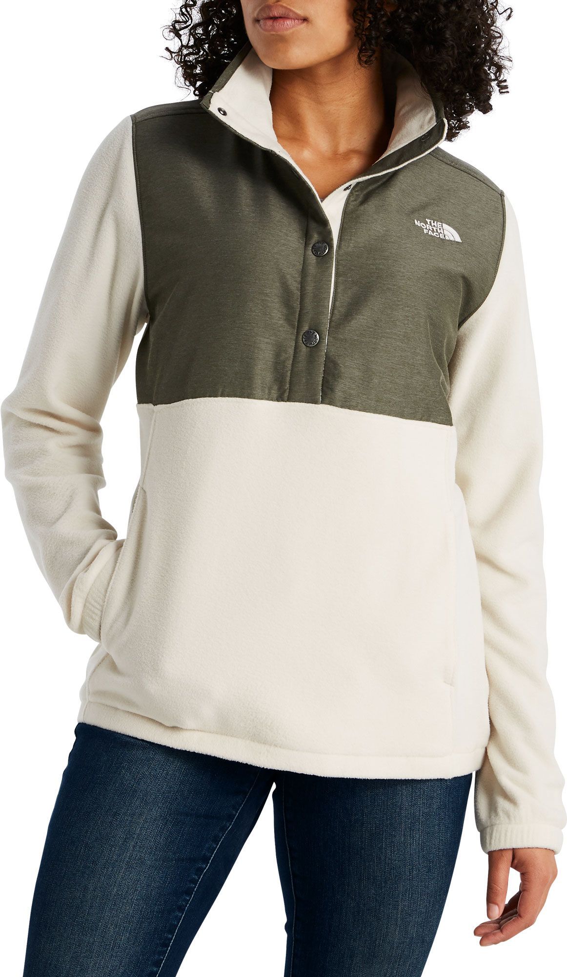 The North Face Women's Snap It Fleece Pullover, Size: XS, Vintage White | Dick's Sporting Goods