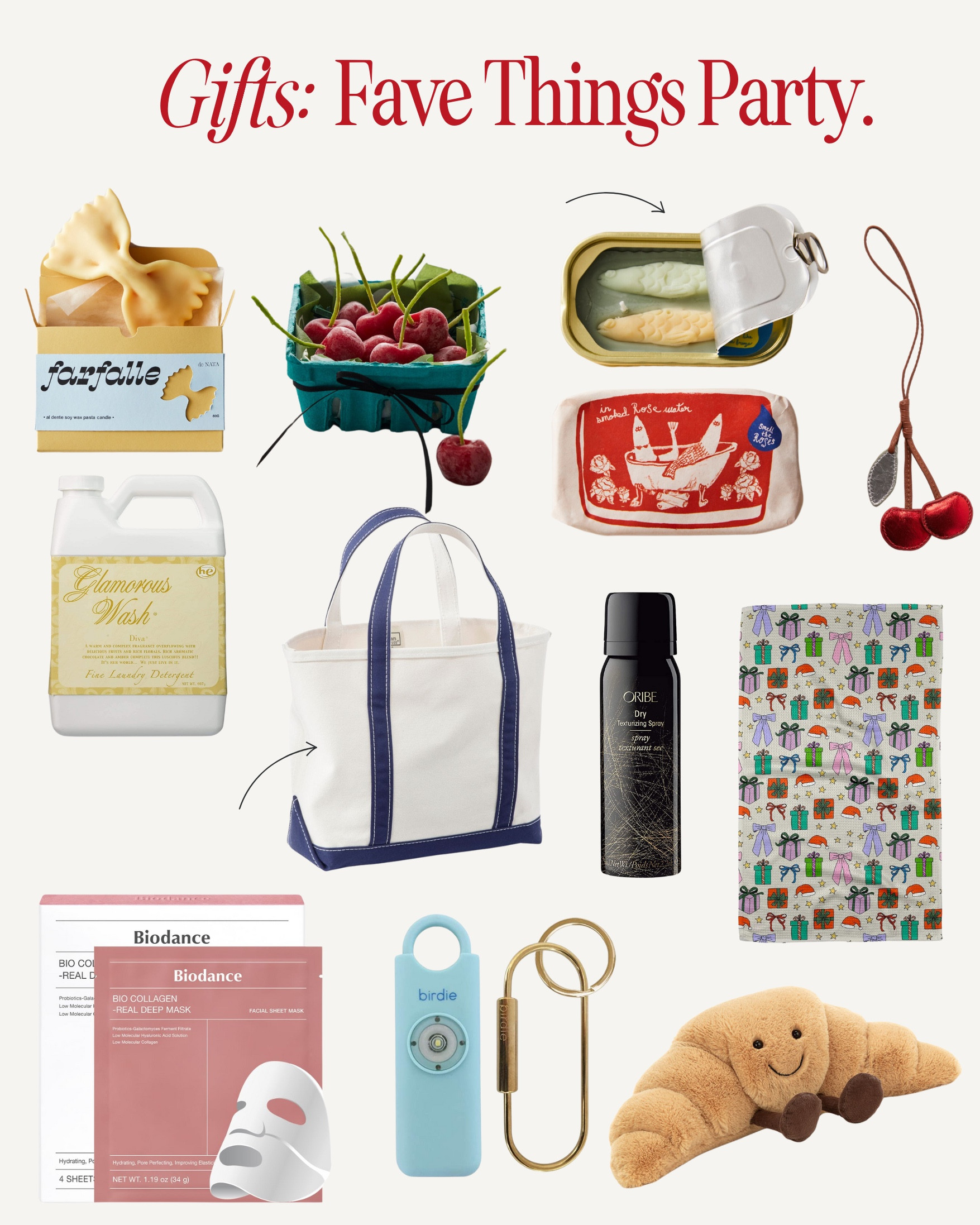 Gifts for your next favorite things party 🍒🥐