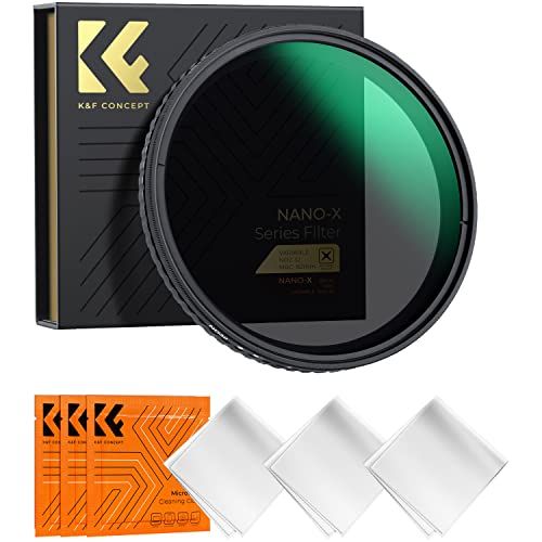 K&F Concept 77mm Variable ND Filter ND2-ND32 Camera Lens Filter (1-5 Stops) No X Cross HD Neutral... | Amazon (US)